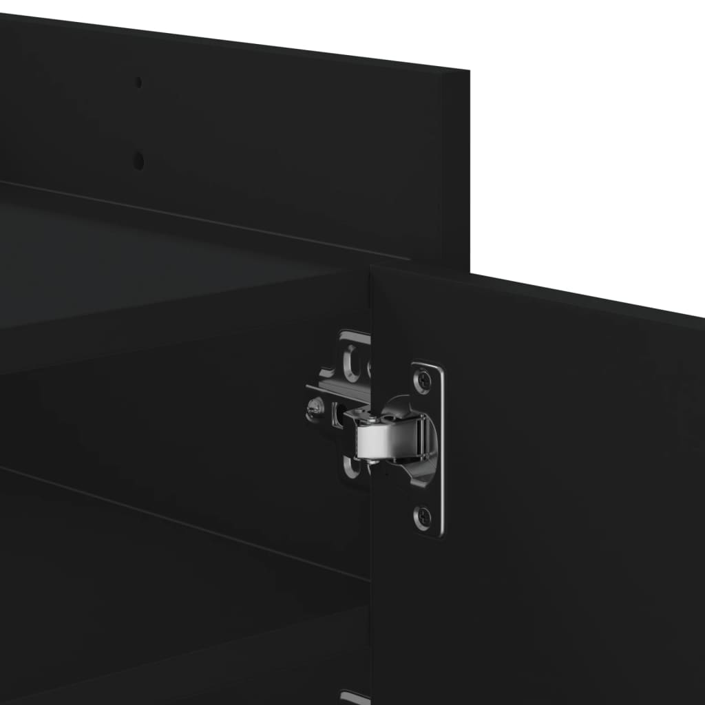 vidaXL Έπιπλο Τηλεόρασης Μαύρο 100 x 35 x 40 εκ. Επεξ. Ξύλο