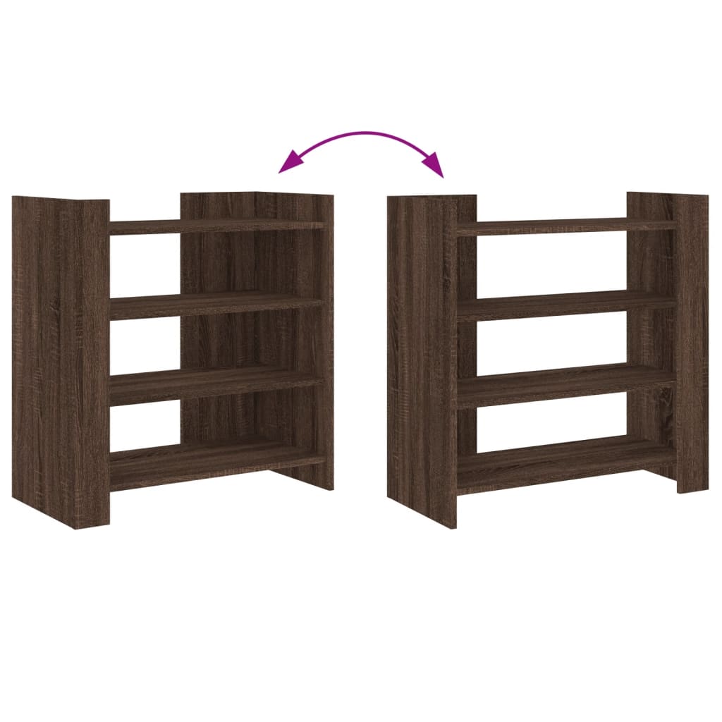 vidaXL Ραφιέρα Καφέ Δρυς 73,5x35x75 εκ. από Επεξεργασμένο Ξύλο