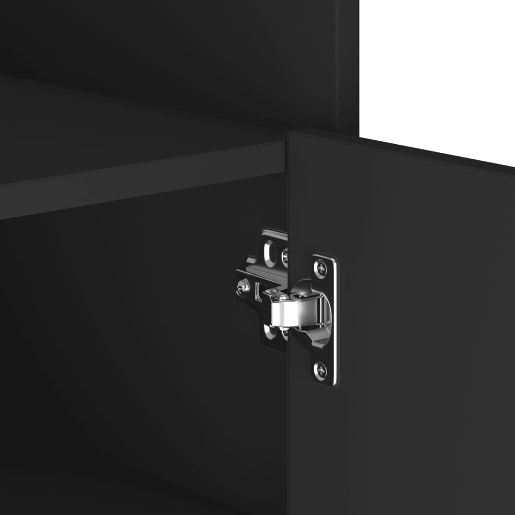 vidaXL Συρταριέρα Μαύρη 45x35x75 εκ. από Επεξεργασμένο Ξύλο