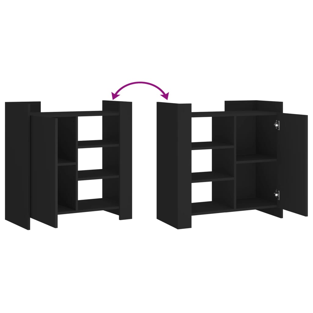 vidaXL Ντουλάπι Μαύρο 73,5x35x75 εκ. από Επεξεργασμένο Ξύλο