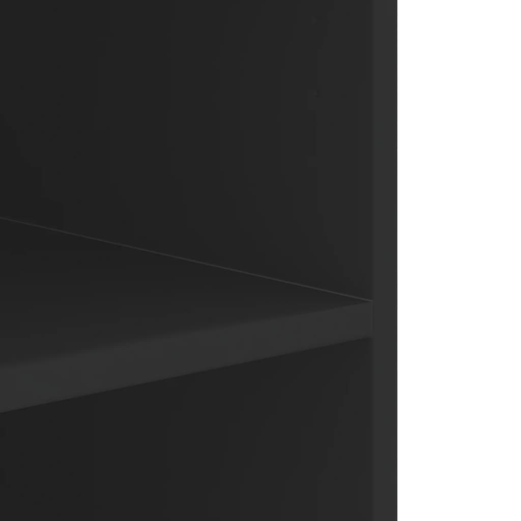 vidaXL Ντουλάπι Τοίχου Μαύρο 75x35x60 εκ. από Επεξεργασμένο Ξύλο