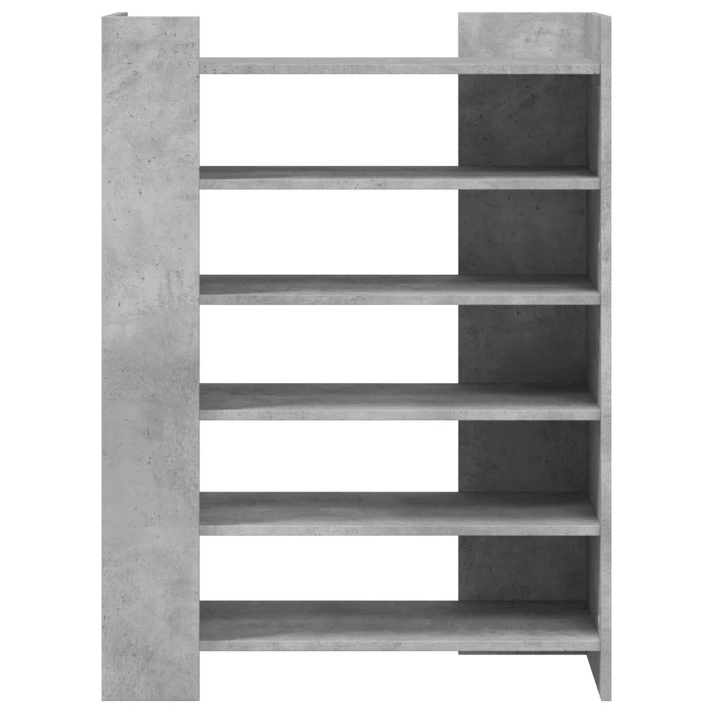 vidaXL Παπουτσοθήκη Γκρι Σκυροδέματος 74,5x37,5x100 Επεξεργασμένο Ξύλο