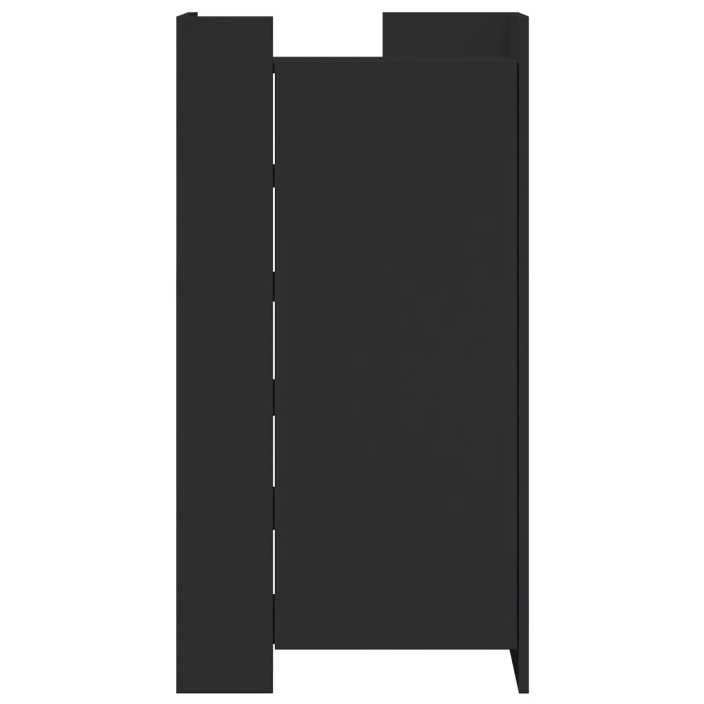 vidaXL Παπουτσοθήκη Μαύρη 52x37,5x100 εκ. από Επεξεργασμένο Ξύλο