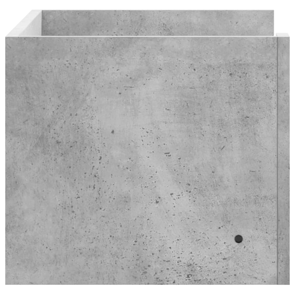 vidaXL Ράφι Τοίχου Γκρι Σκυροδέματος 70,5x35x30,5 εκ. από Επεξ. Ξύλο