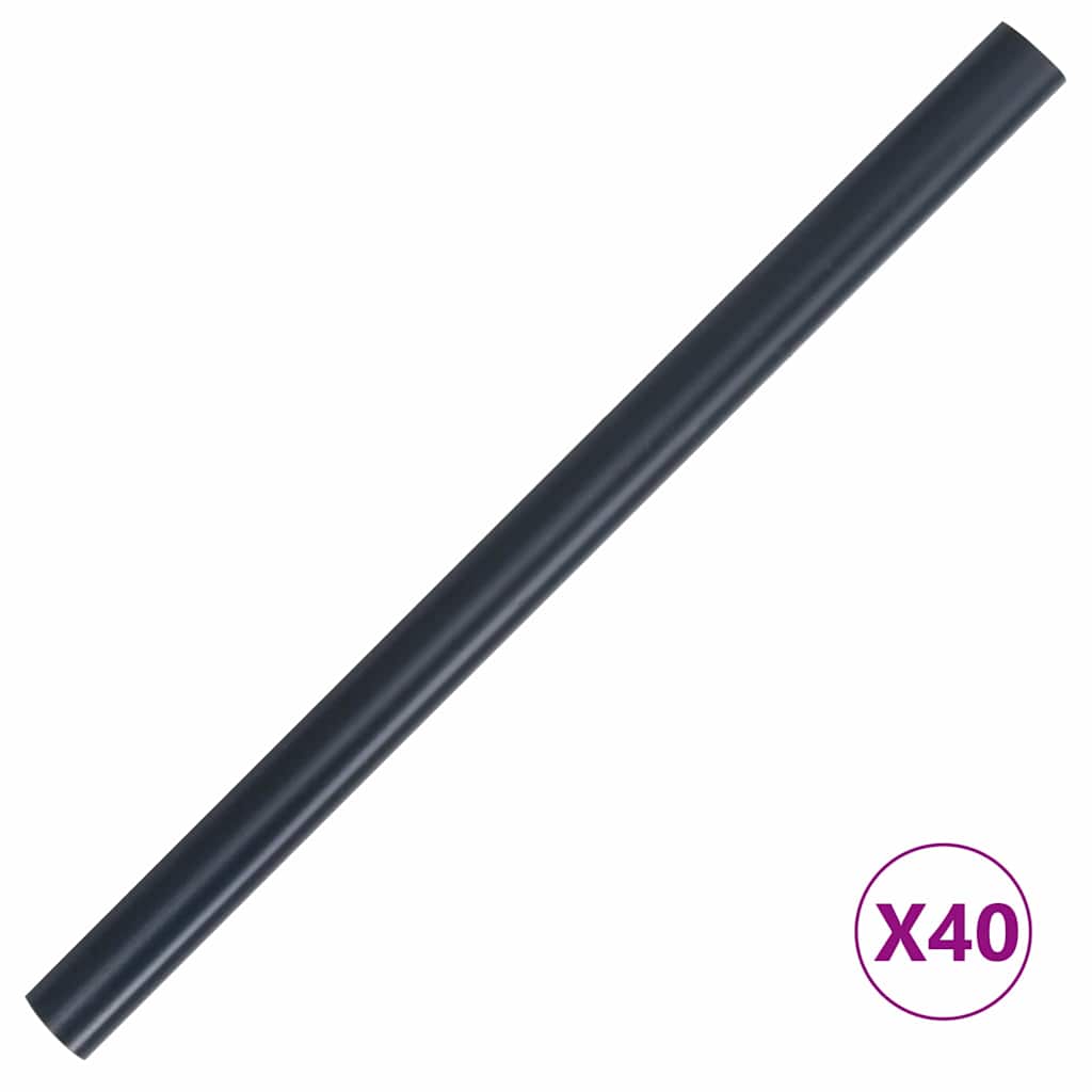 vidaXL Ράγες Ιδιωτικότητας Κήπου 2 τεμ PVC 35x0,19 μ Ματ Σκούρο Γκρι