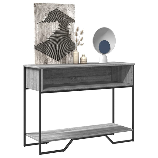 vidaXL Τραπέζι Κονσόλα Γκρι Sonoma 100x35x74,5 εκ. Επεξεργασμένο Ξύλο