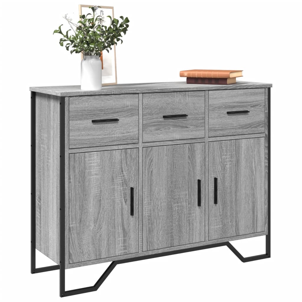 vidaXL Ντουλάπι Γκρι Sonoma 97x32,5x74,5 εκ. από Επεξεργασμένο Ξύλο