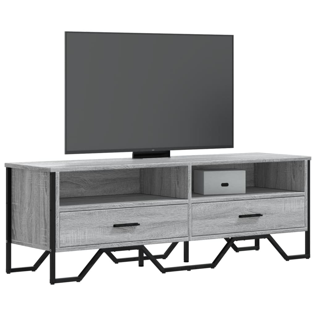 vidaXL Έπιπλο Τηλεόρασης Γκρι Sonoma 122x34x41 εκ. από Επεξεργ. Ξύλο