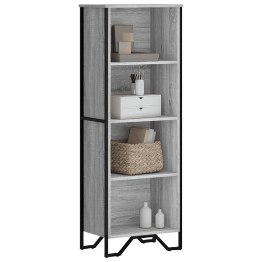vidaXL Βιβλιοθήκη Γκρι Sonoma 50x31x137,5 εκ. από Επεξεργ. Ξύλο