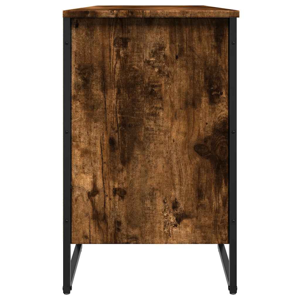 vidaXL Παπουτσοθήκη Καπνιστή Δρυς 90x38x61,5εκ. από Επεξεργασμένο Ξύλο