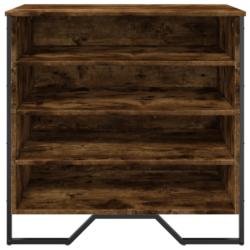 vidaXL Παπουτσοθήκη Καπνιστή Δρυς 80x38x78 εκ. από Επεξεργασμένο Ξύλο