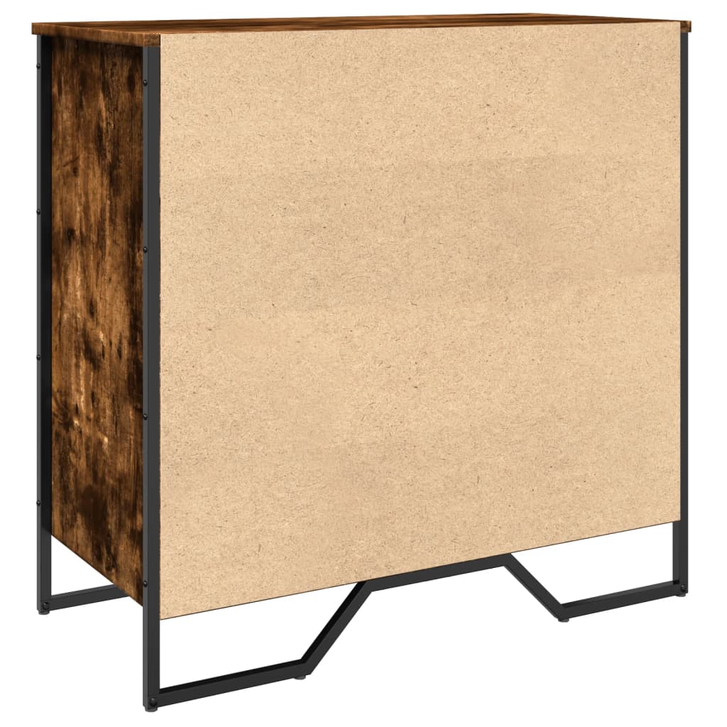 vidaXL Παπουτσοθήκη Καπνιστή Δρυς 80x38x78 εκ. από Επεξεργασμένο Ξύλο