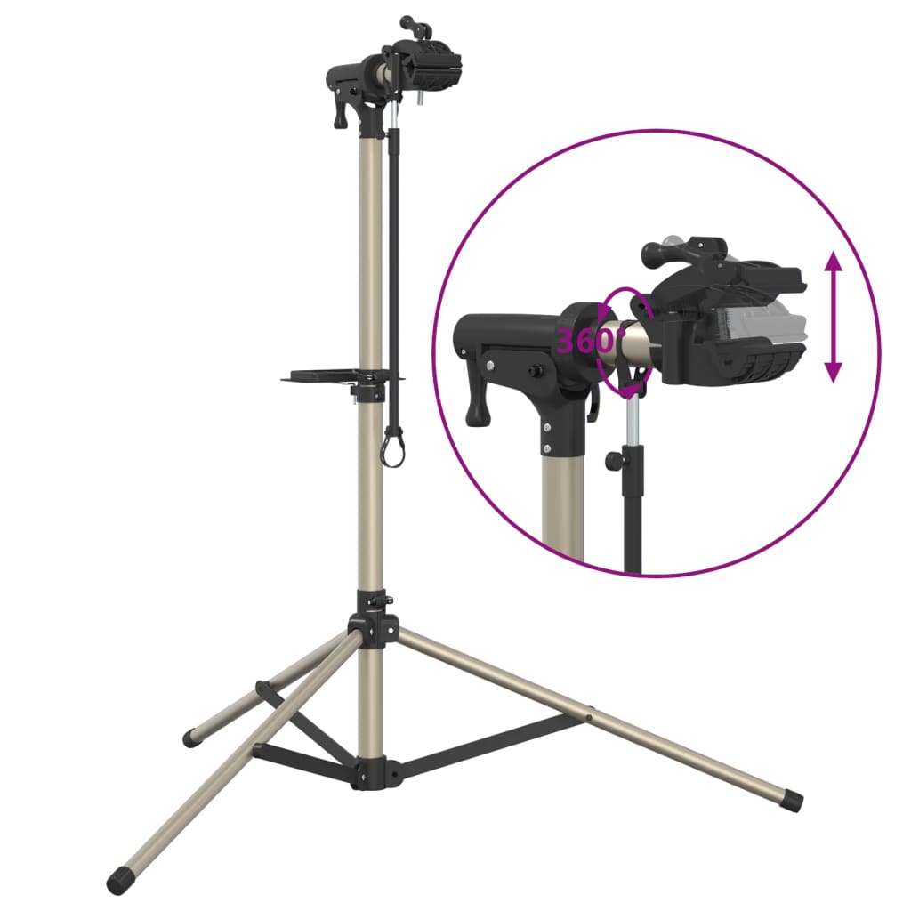 vidaXL Βάση Επισκευής Ποδηλάτων Πτυσ. Ρυθμιζόμενη 120-165εκ. Αλουμίνιο