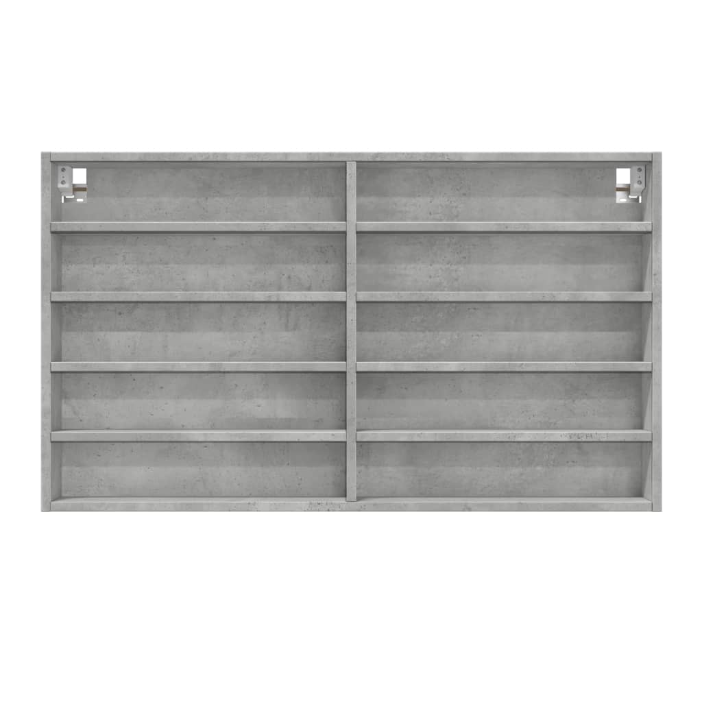 vidaXL Βιτρίνα Γκρι Σκυροδέματος 100x15x58 εκ. από Επεξεργασμένο Ξύλο