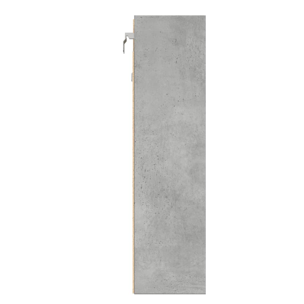 vidaXL Βιτρίνα Γκρι Σκυροδέματος 100x15x58 εκ. από Επεξεργασμένο Ξύλο