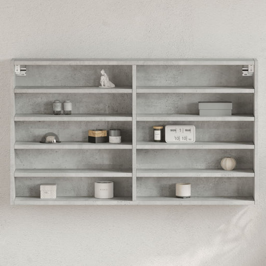 vidaXL Βιτρίνα Γκρι Σκυροδέματος 100x15x58 εκ. από Επεξεργασμένο Ξύλο