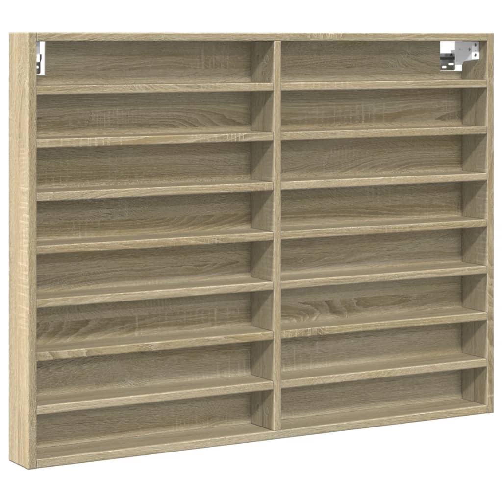 vidaXL Βιτρίνα Χρώμα Sonoma Δρυς 100x8,5x75 εκ. από Επεξεργασμένο Ξύλο