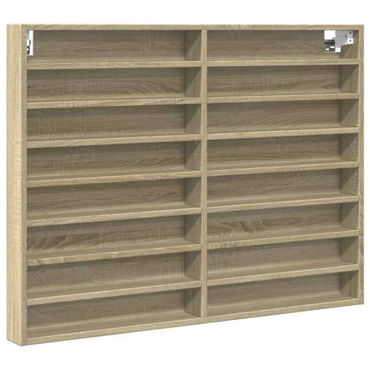 vidaXL Βιτρίνα Χρώμα Sonoma Δρυς 100x8,5x75 εκ. από Επεξεργασμένο Ξύλο