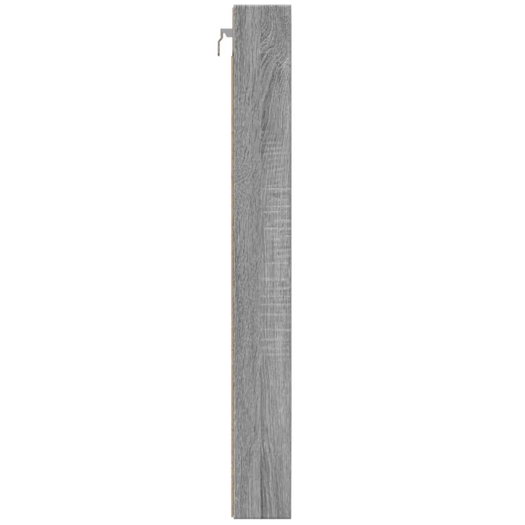 vidaXL Βιτρίνα Γκρι Sonoma 100x8,5x75 εκ. από Επεξεργασμένο Ξύλο
