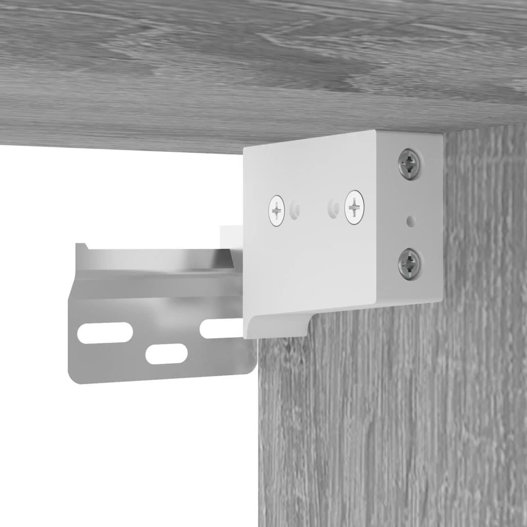 vidaXL Βιτρίνα Γκρι Sonoma 100x8,5x75 εκ. από Επεξεργασμένο Ξύλο