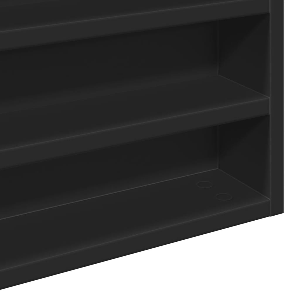 vidaXL Ραφιέρα Μαύρη 100x8,5x58 εκ. από Επεξεργασμένο Ξύλο