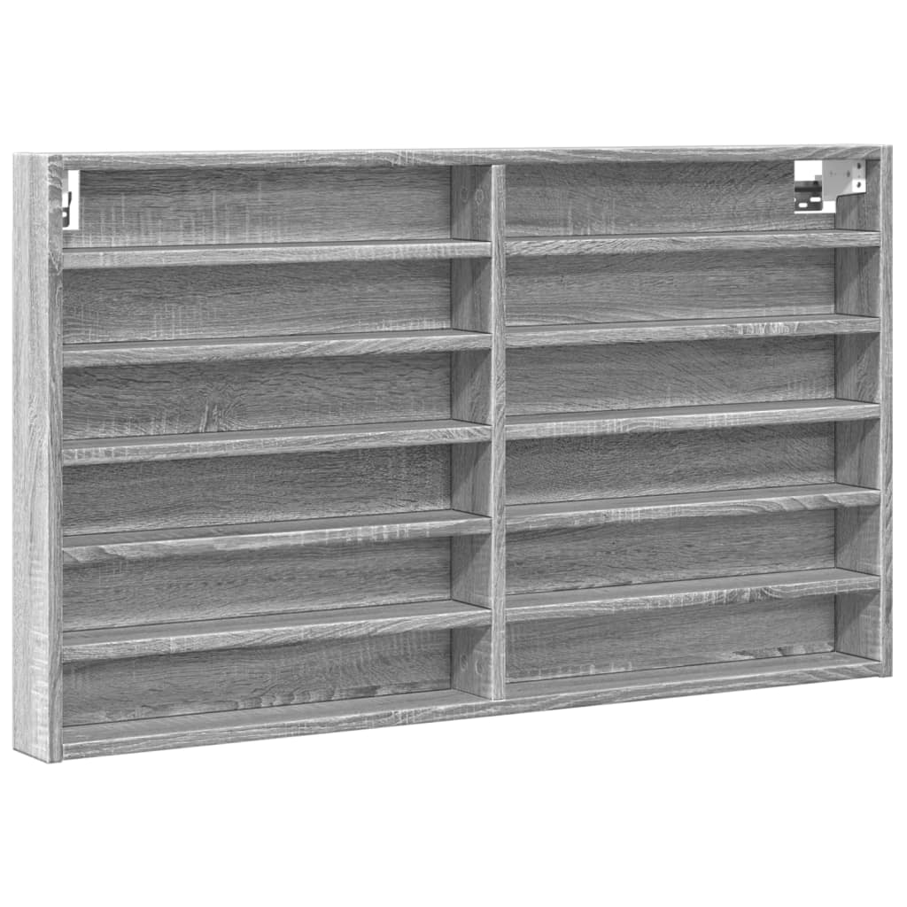 vidaXL Βιτρίνα Γκρι Sonoma 100x8,5x58 εκ. από Επεξεργασμένο Ξύλο