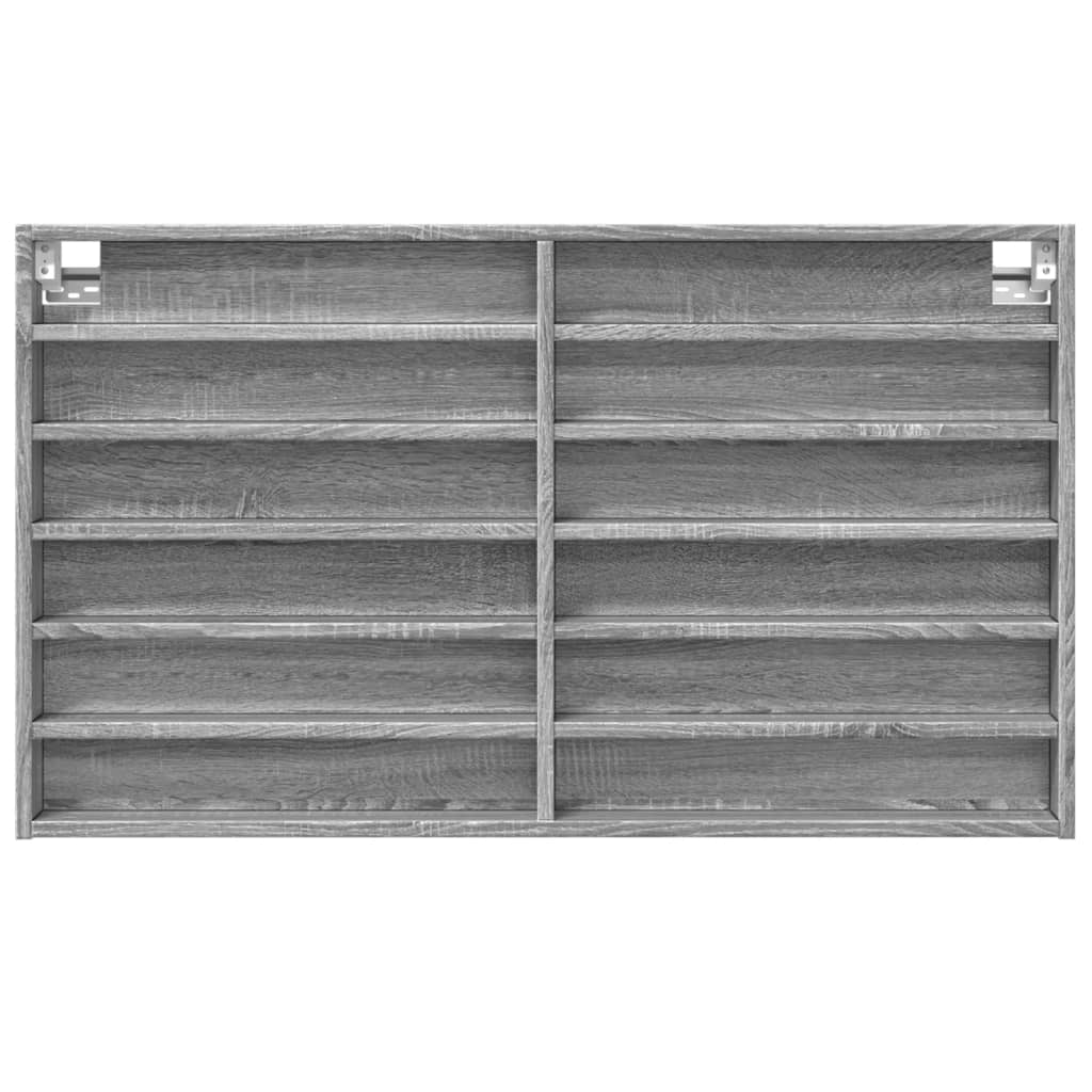 vidaXL Βιτρίνα Γκρι Sonoma 100x8,5x58 εκ. από Επεξεργασμένο Ξύλο