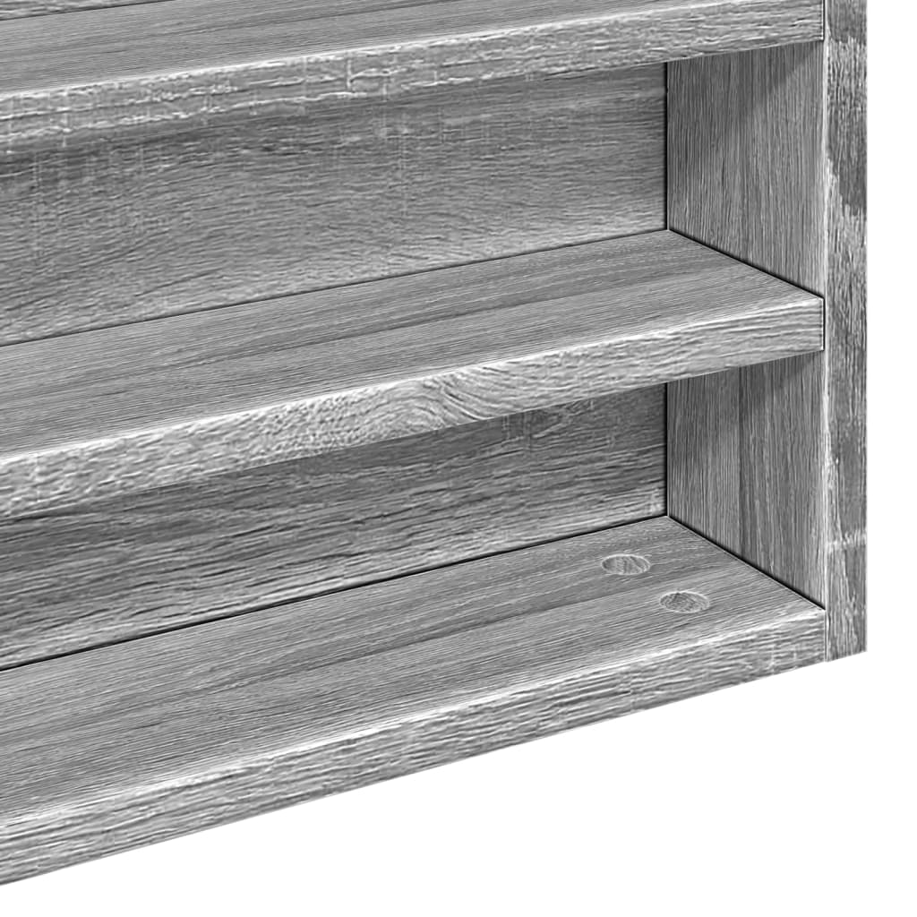 vidaXL Βιτρίνα Γκρι Sonoma 100x8,5x58 εκ. από Επεξεργασμένο Ξύλο