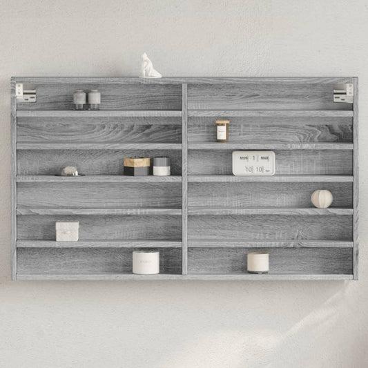 vidaXL Βιτρίνα Γκρι Sonoma 100x8,5x58 εκ. από Επεξεργασμένο Ξύλο