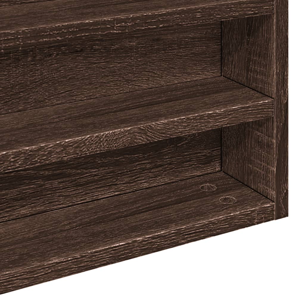 vidaXL Βιτρίνα Καφέ Δρυς 100x8,5x58 εκ. από Επεξεργασμένο Ξύλο