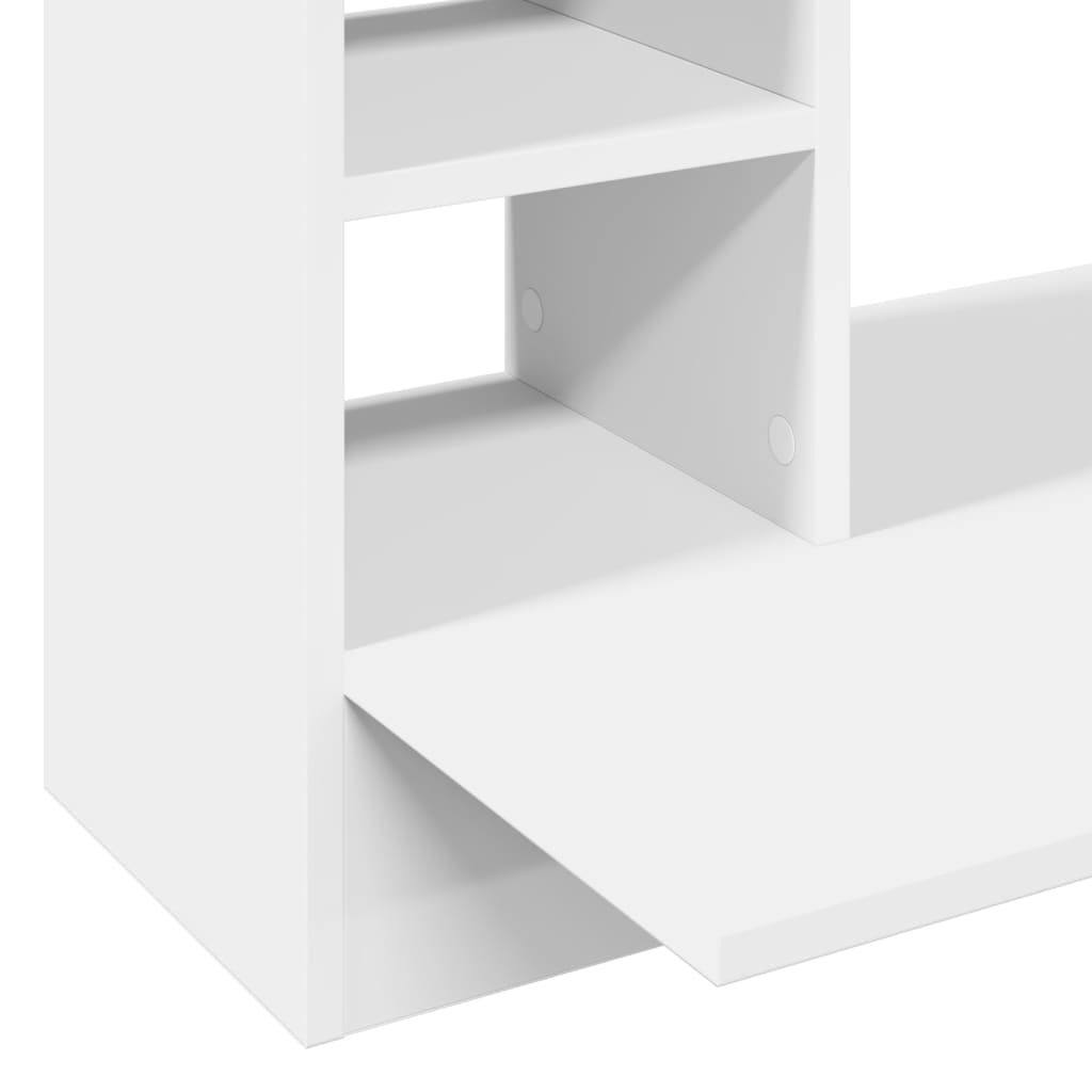 vidaXL Γραφείο Τοίχου Λευκό 105x48x75 εκ. από Επεξεργασμένο Ξύλο