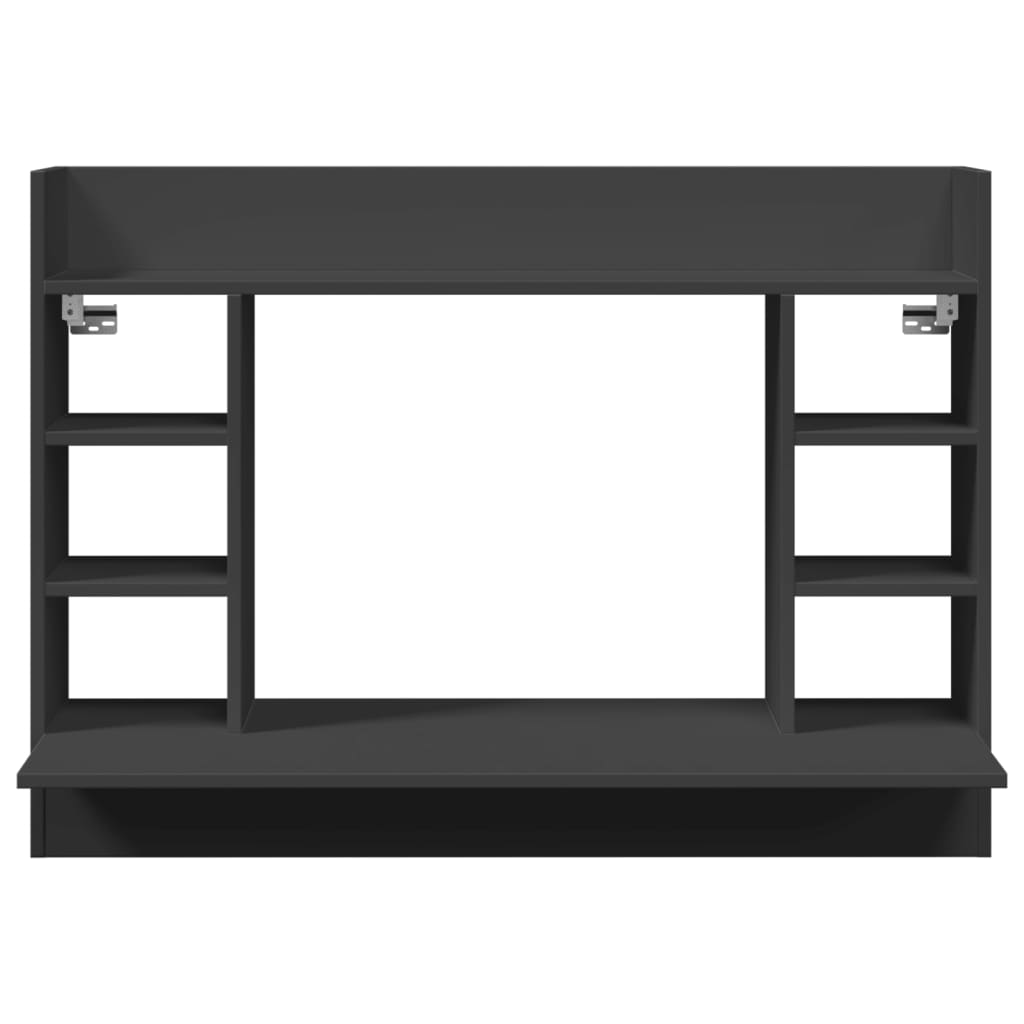 vidaXL Γραφείο Τοίχου Μαύρο 105x48x75 εκ. από Επεξεργασμένο Ξύλο
