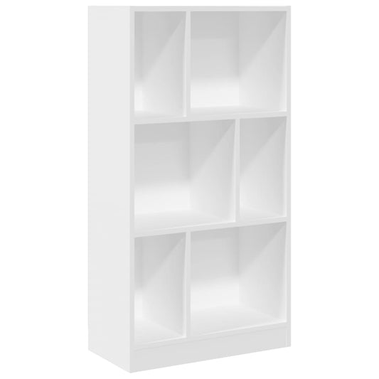 vidaXL Βιβλιοθήκη Λευκή 57x28,5x107,5 εκ. από Επεξεργασμένο Ξύλο