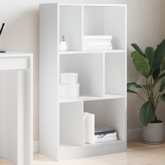 vidaXL Βιβλιοθήκη Λευκή 57x28,5x107,5 εκ. από Επεξεργασμένο Ξύλο