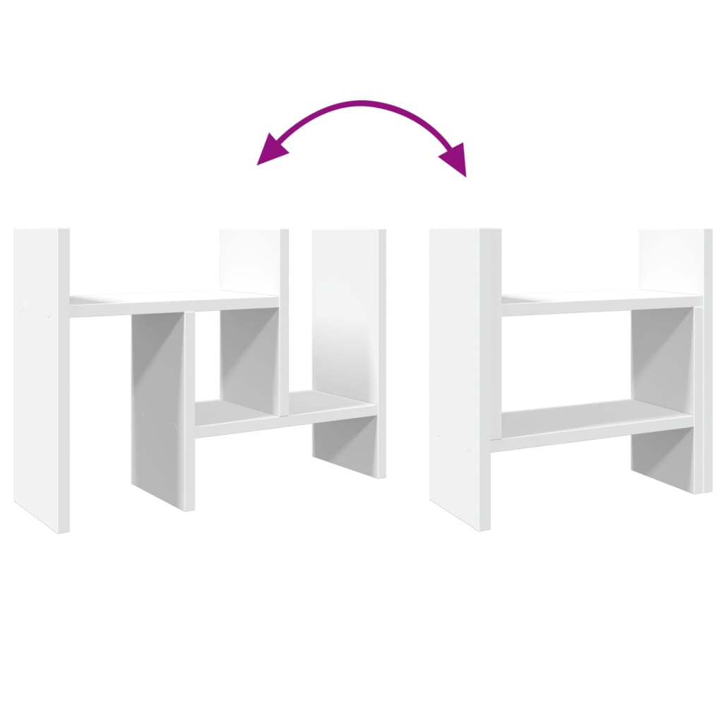 vidaXL Έπιπλο Οργάνωσης Γραφείου Λευκό 34,5x15,5x35,5 εκ. Επεξ. Ξύλο