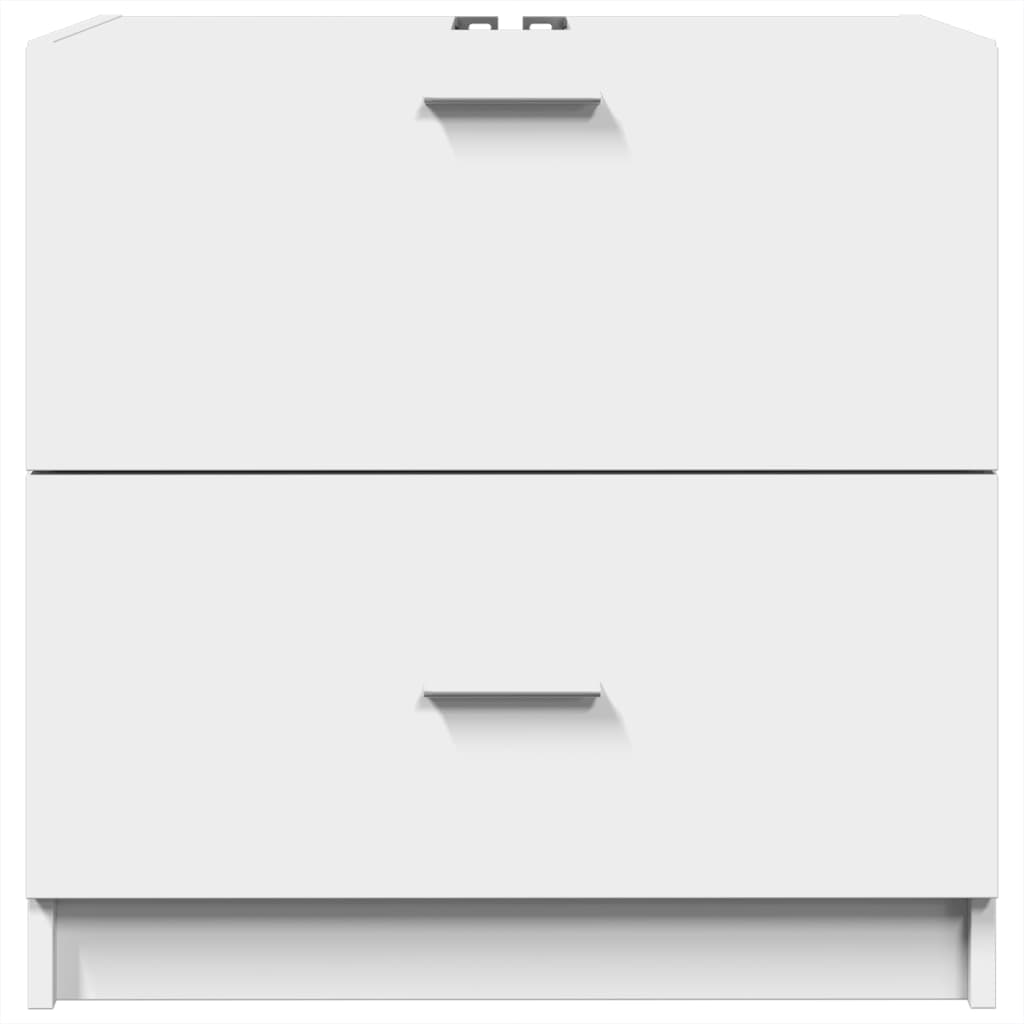 vidaXL Ντουλάπι Νιπτήρα Λευκό 59x37x59 εκ. Επεξεργασμένο Ξύλο