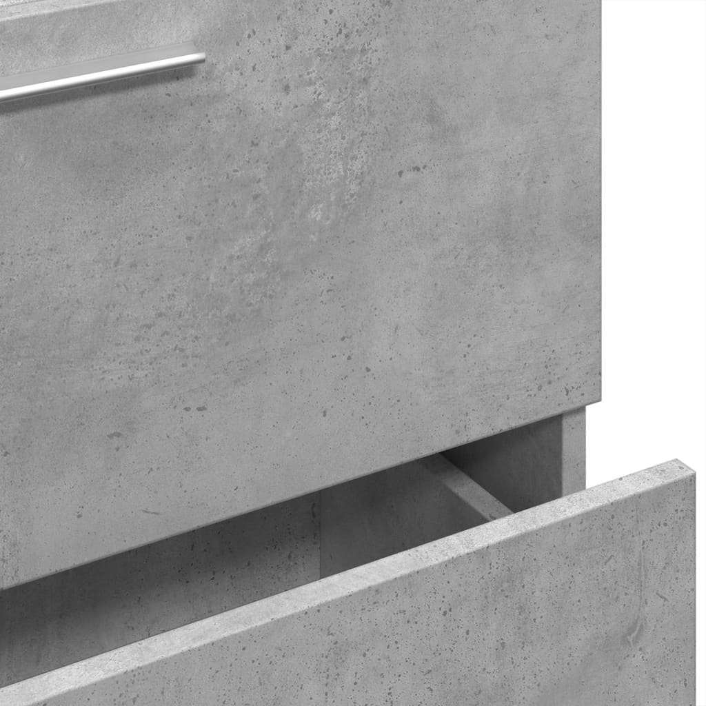 vidaXL Ντουλάπι Νιπτήρα Γκρι του Σκυροδέματος 59x37x59 εκ. Επεξ. Ξύλο