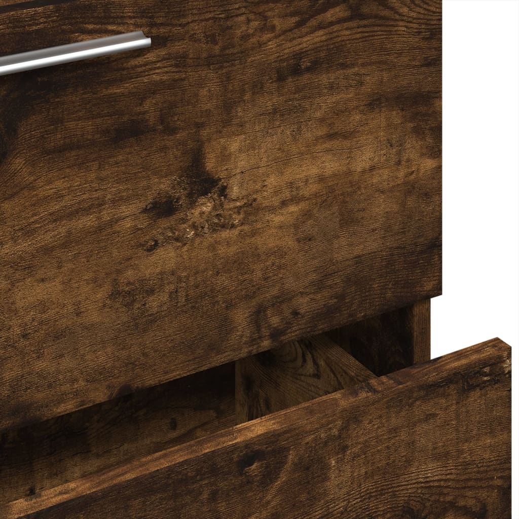 vidaXL Ντουλάπι Νιπτήρα Καπνιστή Δρυς 59x37x59 εκ. Επεξεργασμένο Ξύλο