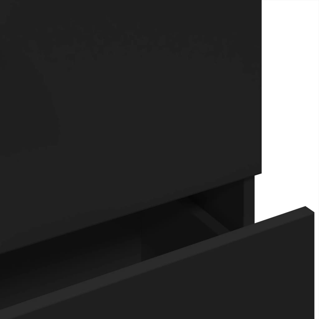 vidaXL Ντουλάπι Νιπτήρα Μαύρο 78x37x59 εκ. Επεξεργασμένο Ξύλο