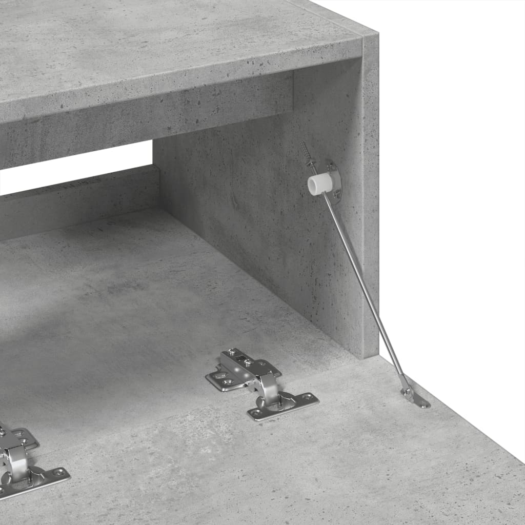 vidaXL Ντουλάπι Νιπτήρα Γκρι του Σκυροδέματος 78x37x59 εκ. Επεξ. Ξύλο