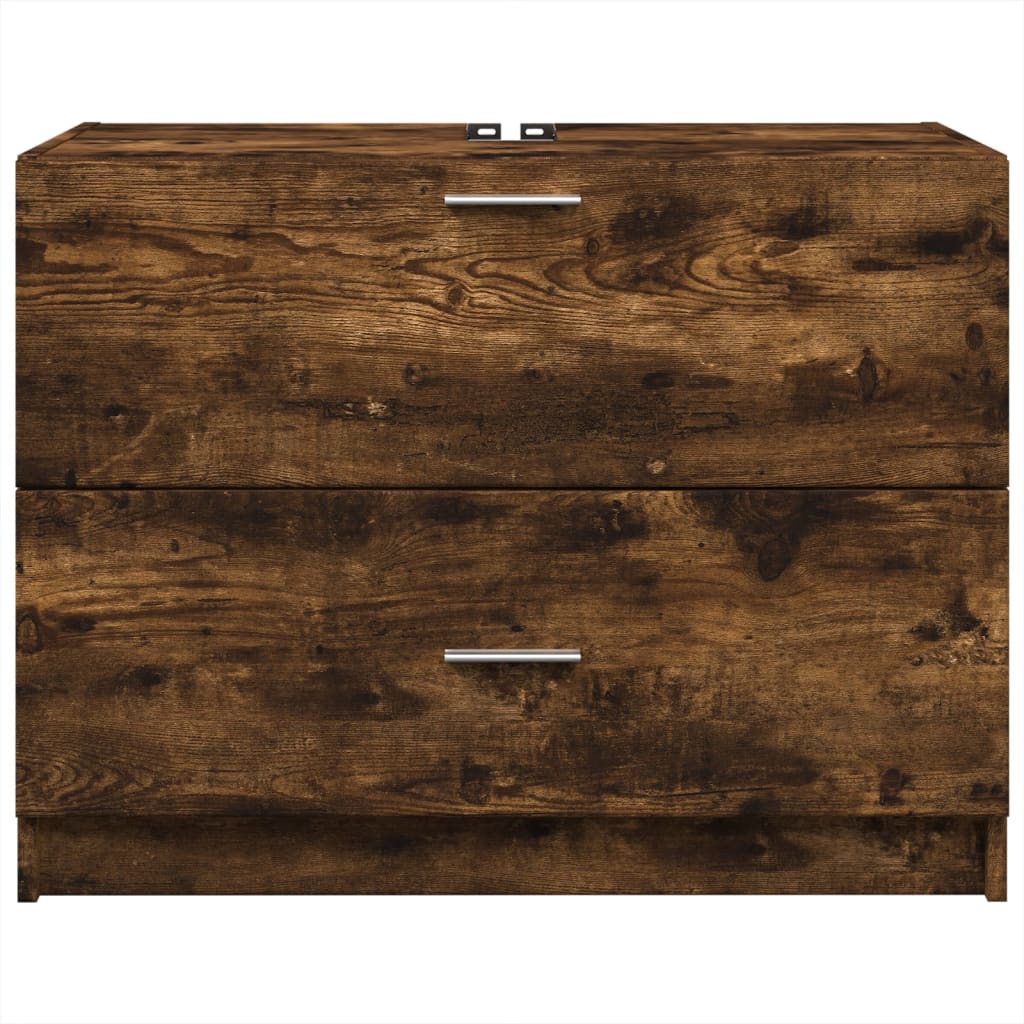 vidaXL Ντουλάπι Νιπτήρα Καπνιστή Δρυς 78x37x59 εκ. Επεξεργασμένο Ξύλο