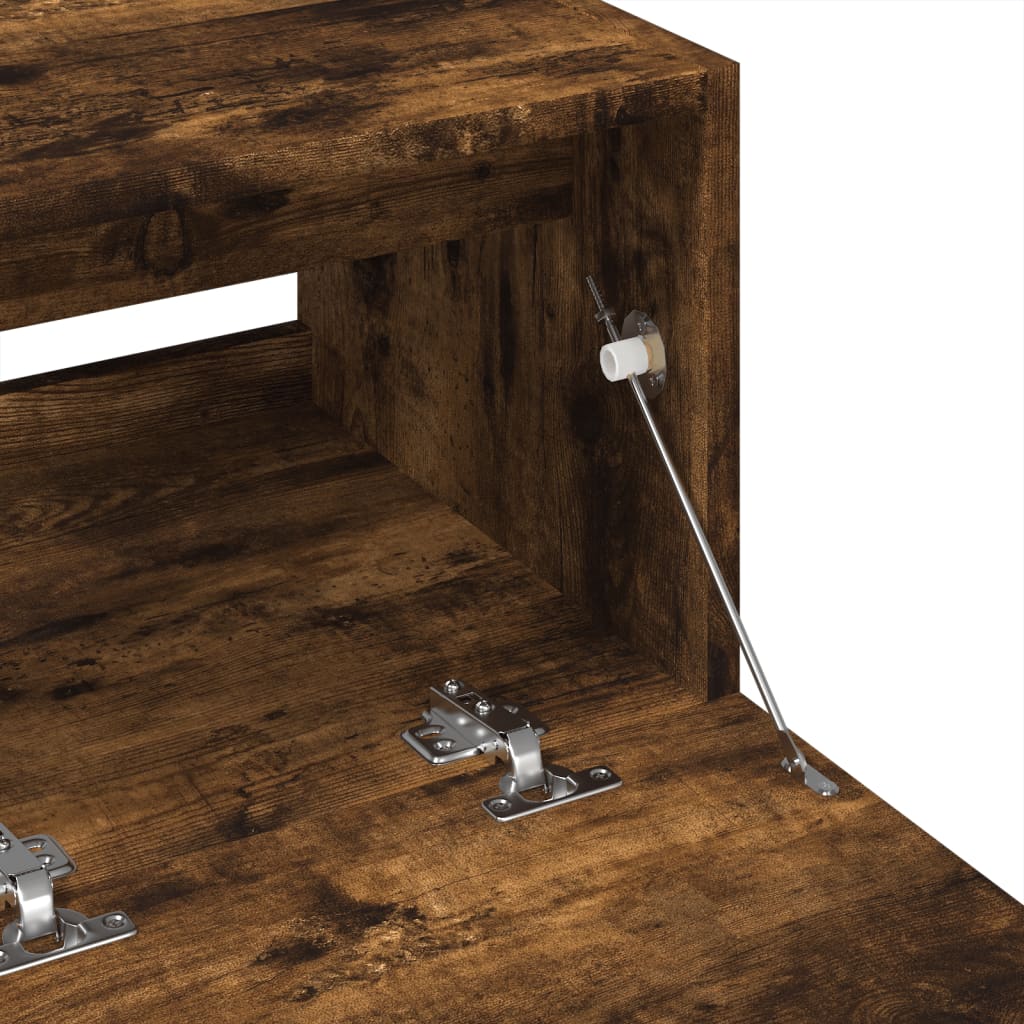 vidaXL Ντουλάπι Νιπτήρα Καπνιστή Δρυς 78x37x59 εκ. Επεξεργασμένο Ξύλο