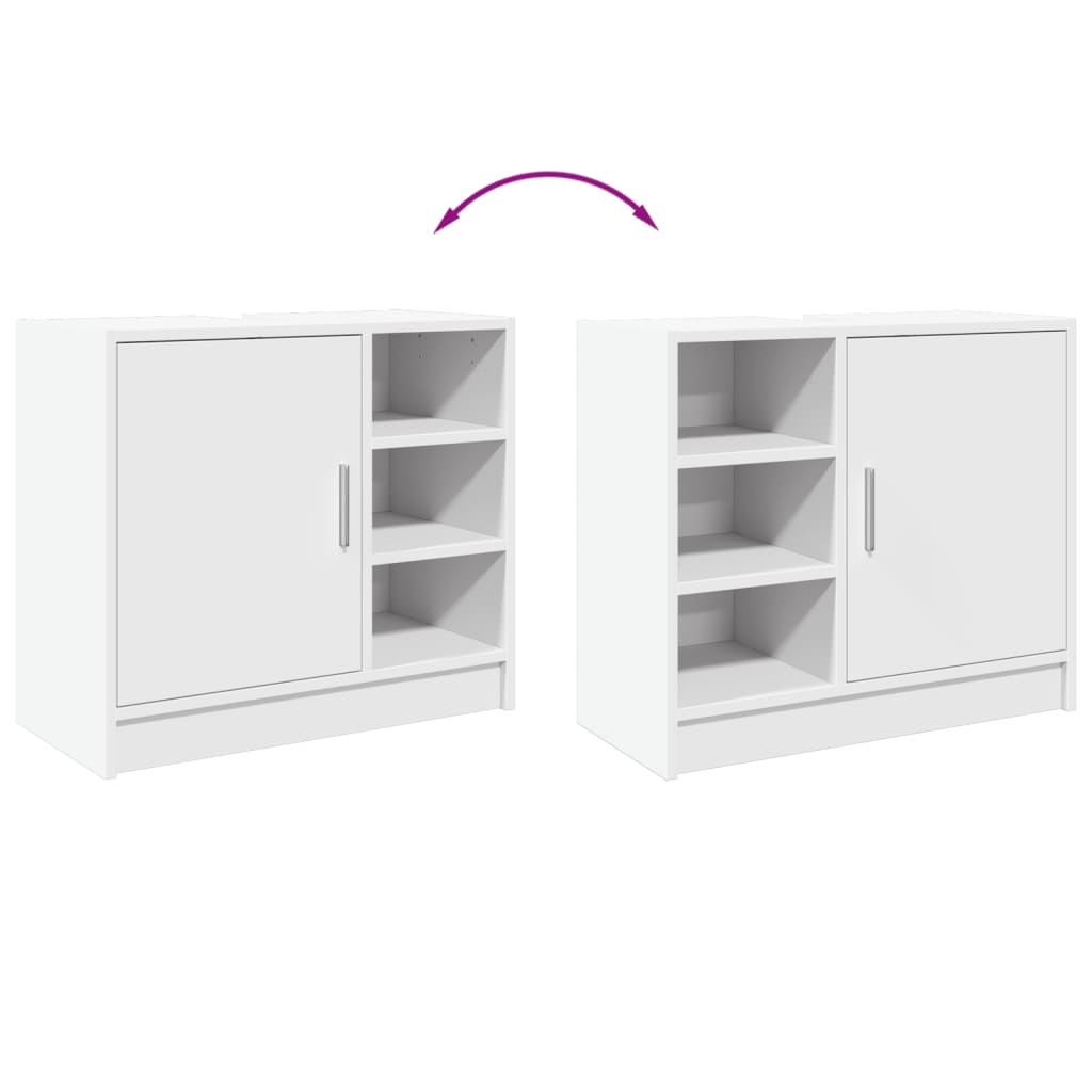 vidaXL Ντουλάπι Νιπτήρα Λευκό 63x29x55 εκ. Επεξ. Ξύλο