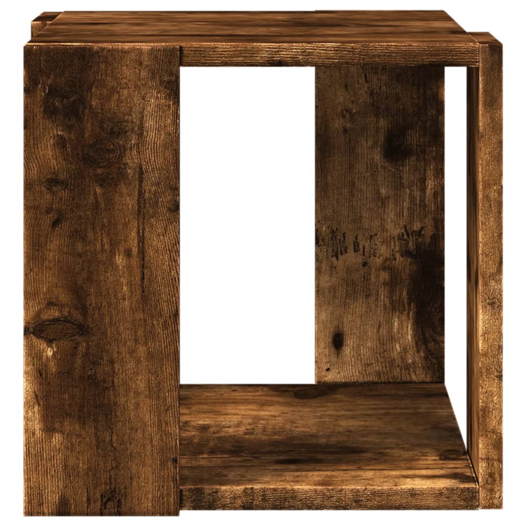 vidaXL Τραπεζάκι Σαλονιού Καπνιστή Δρυς 32x32x30 εκ. Επεξεργ. Ξύλο