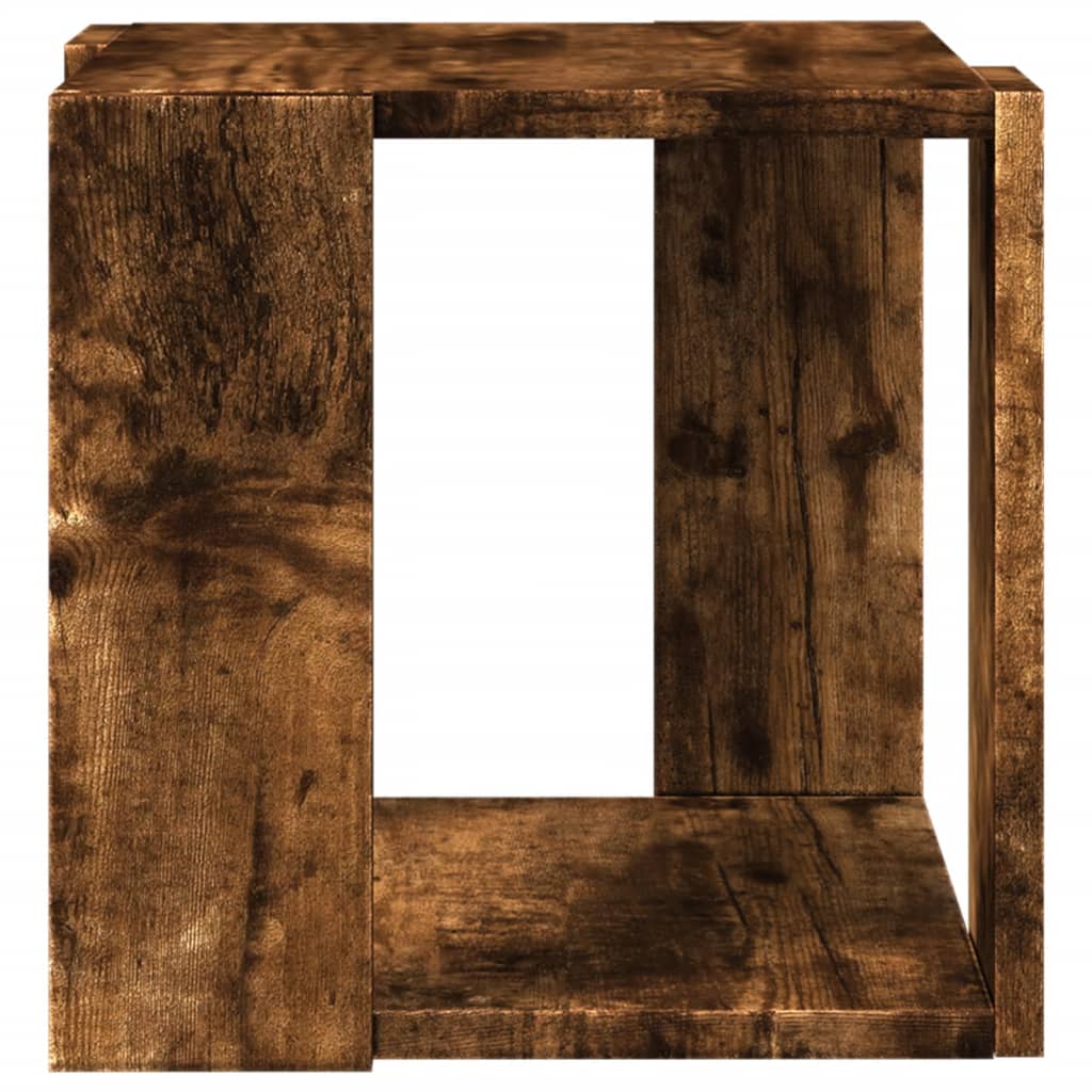 vidaXL Τραπεζάκι Σαλονιού Καπνιστή Δρυς 32x32x30 εκ. Επεξεργ. Ξύλο