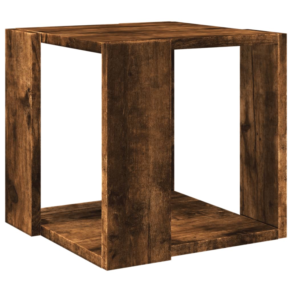 vidaXL Τραπεζάκι Σαλονιού Καπνιστή Δρυς 32x32x30 εκ. Επεξεργ. Ξύλο