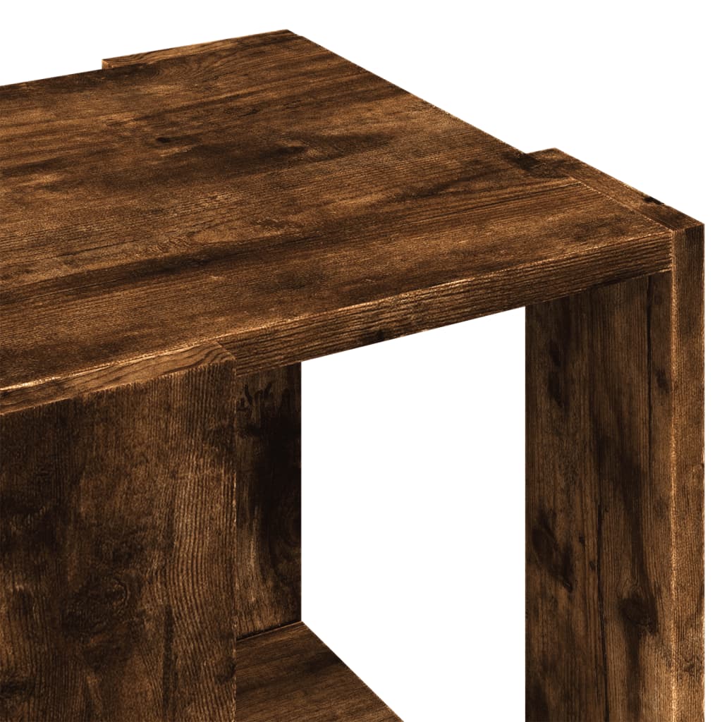 vidaXL Τραπεζάκι Σαλονιού Καπνιστή Δρυς 32x32x30 εκ. Επεξεργ. Ξύλο