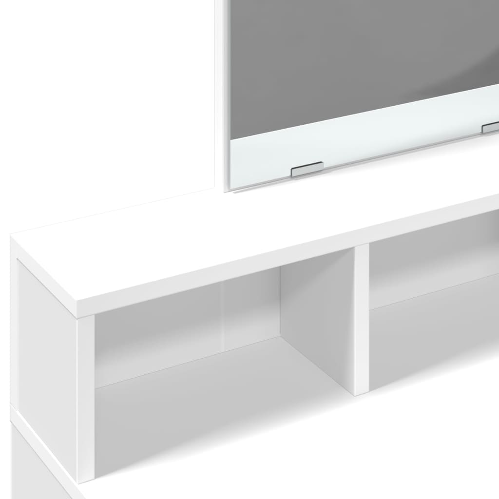 vidaXL Μπουντουάρ με Καθρέφτη Λευκό 80x41x144,5 εκ.