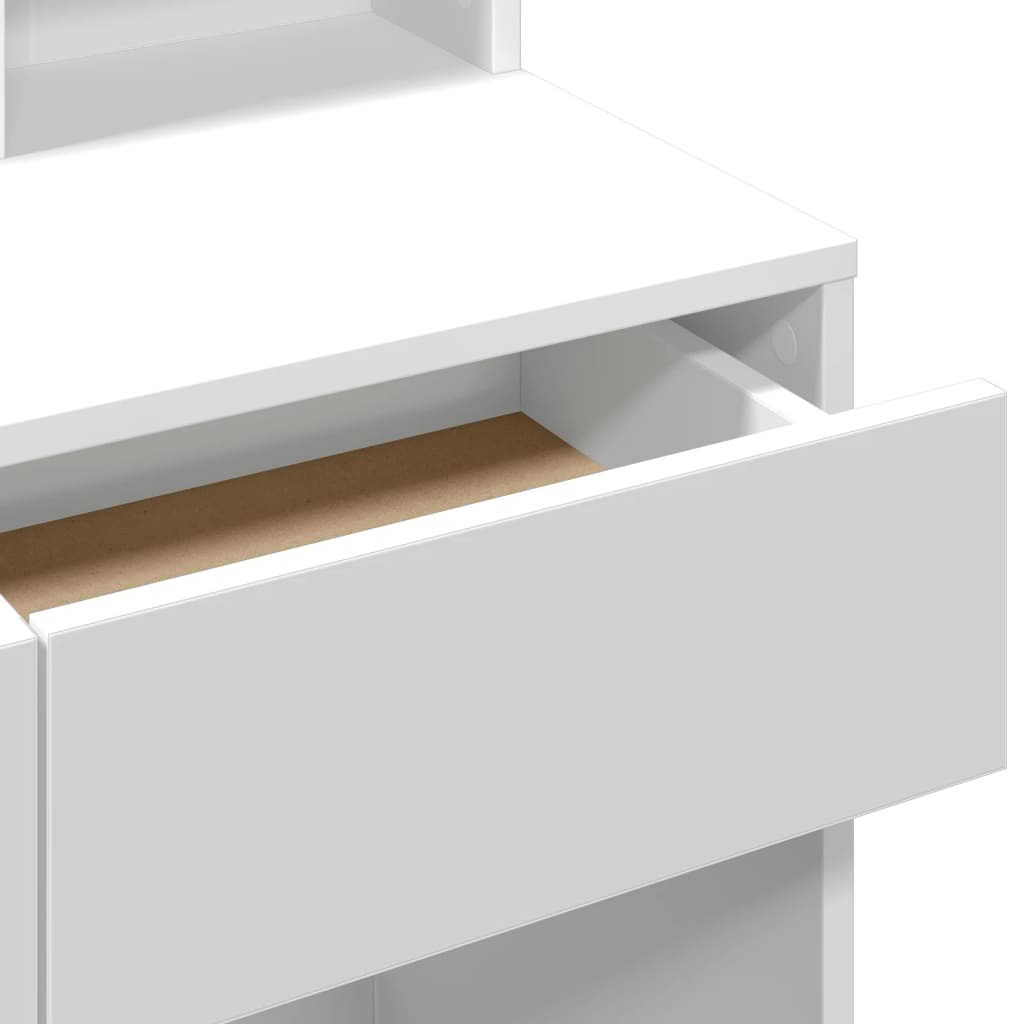 vidaXL Μπουντουάρ με Καθρέφτη Λευκό 80x41x144,5 εκ.