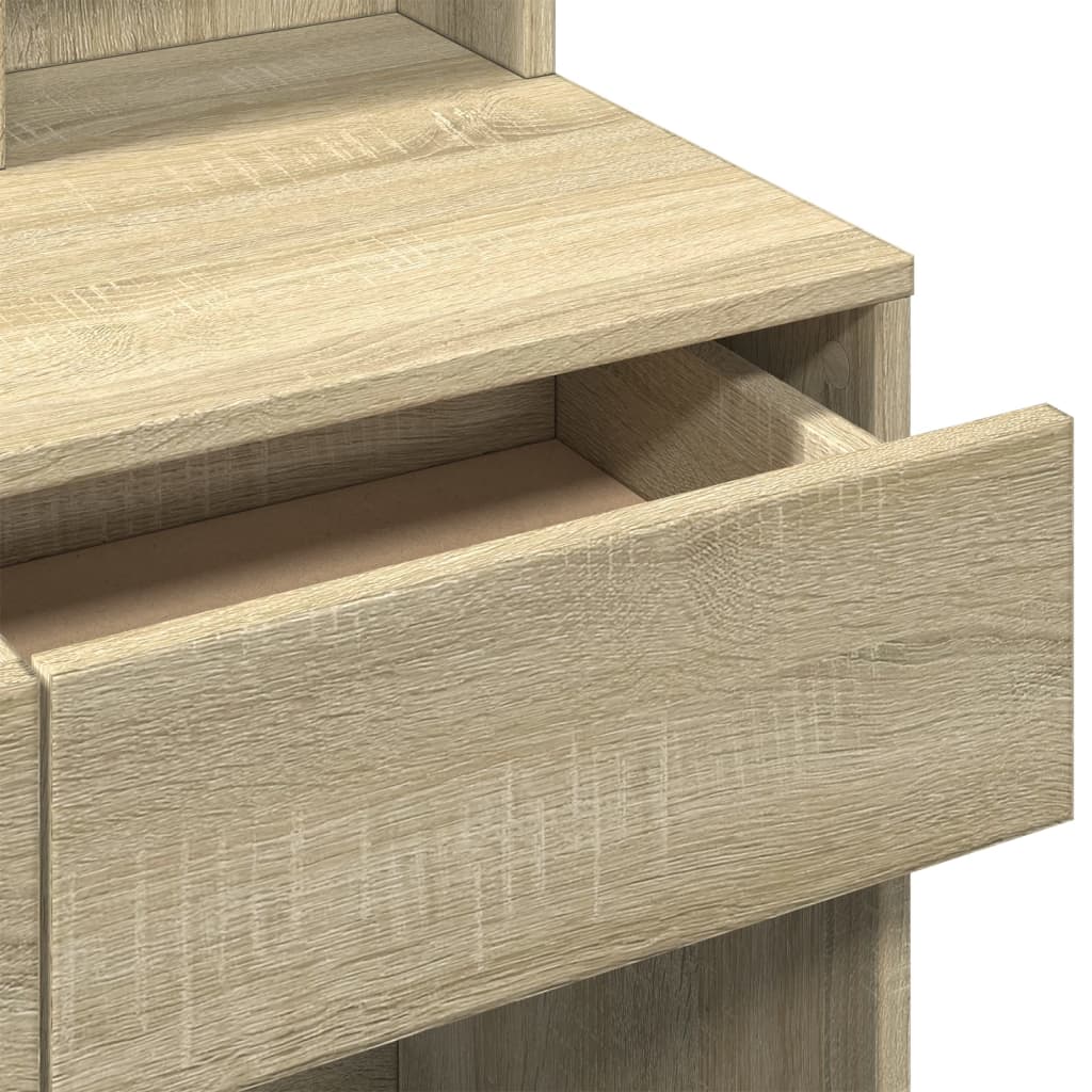vidaXL Μπουντουάρ με Καθρέφτη Sonoma Δρυς 80x41x144,5 εκ.
